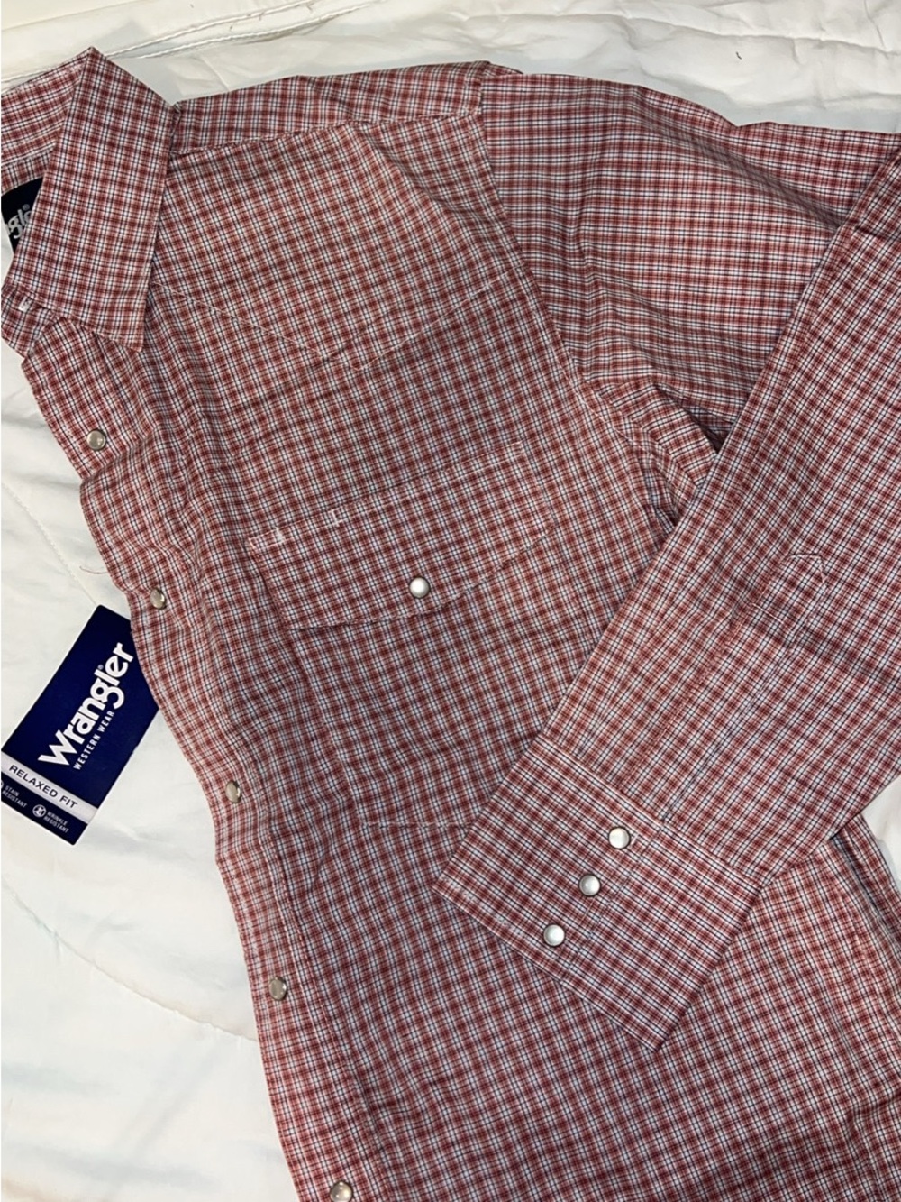 Mens Wrangler Button Up size L